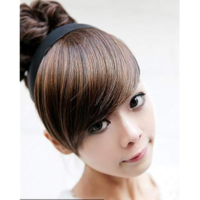 DILLARDS Brown Color Bangs Wig For Women - Image 4